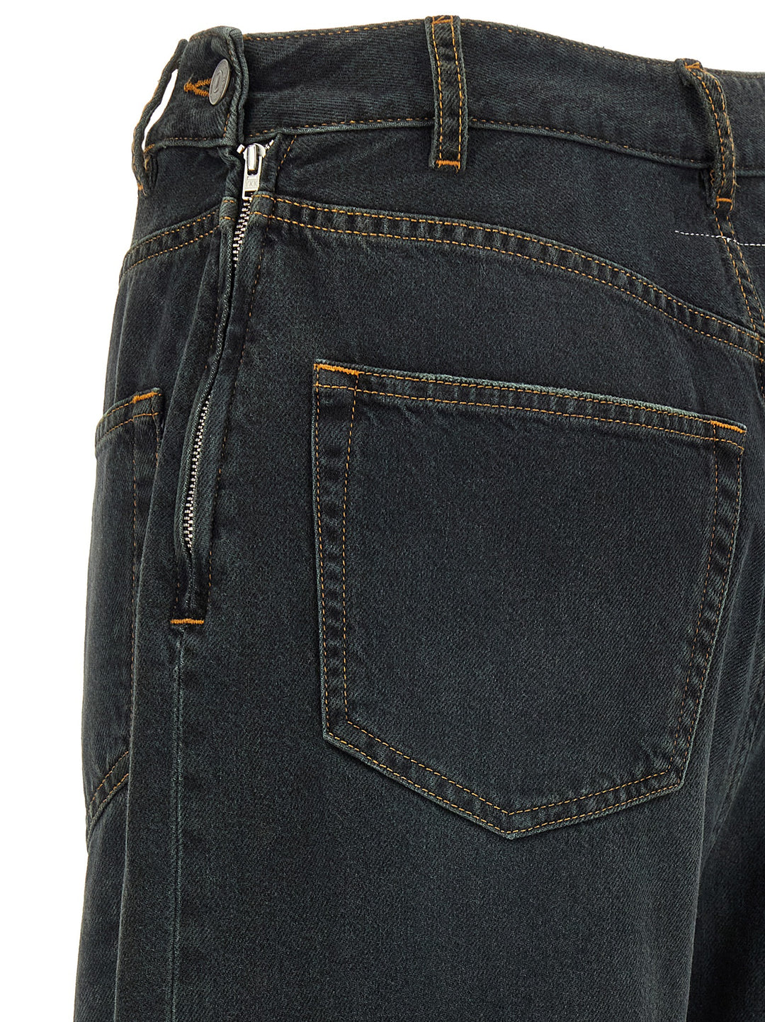 Mm6 Maison Margiela Asymmetrical Structure Jeans - Blue | 974dceb4734d8733835a885cebf898218f42ca25