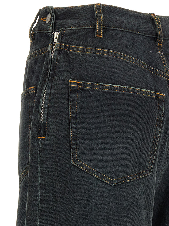 Mm6 Maison Margiela Asymmetrical Structure Jeans - Blue | 974dceb4734d8733835a885cebf898218f42ca25