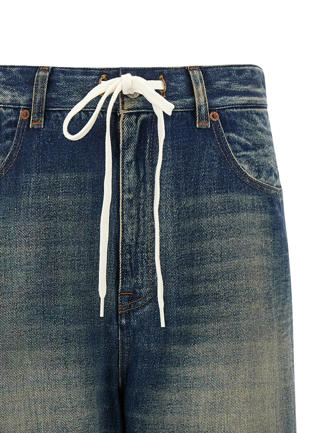 Mm6 Maison Margiela Wide Leg Jeans - Blue | 4eee03a1a114e0422c9ecba52521bb1a2513090b