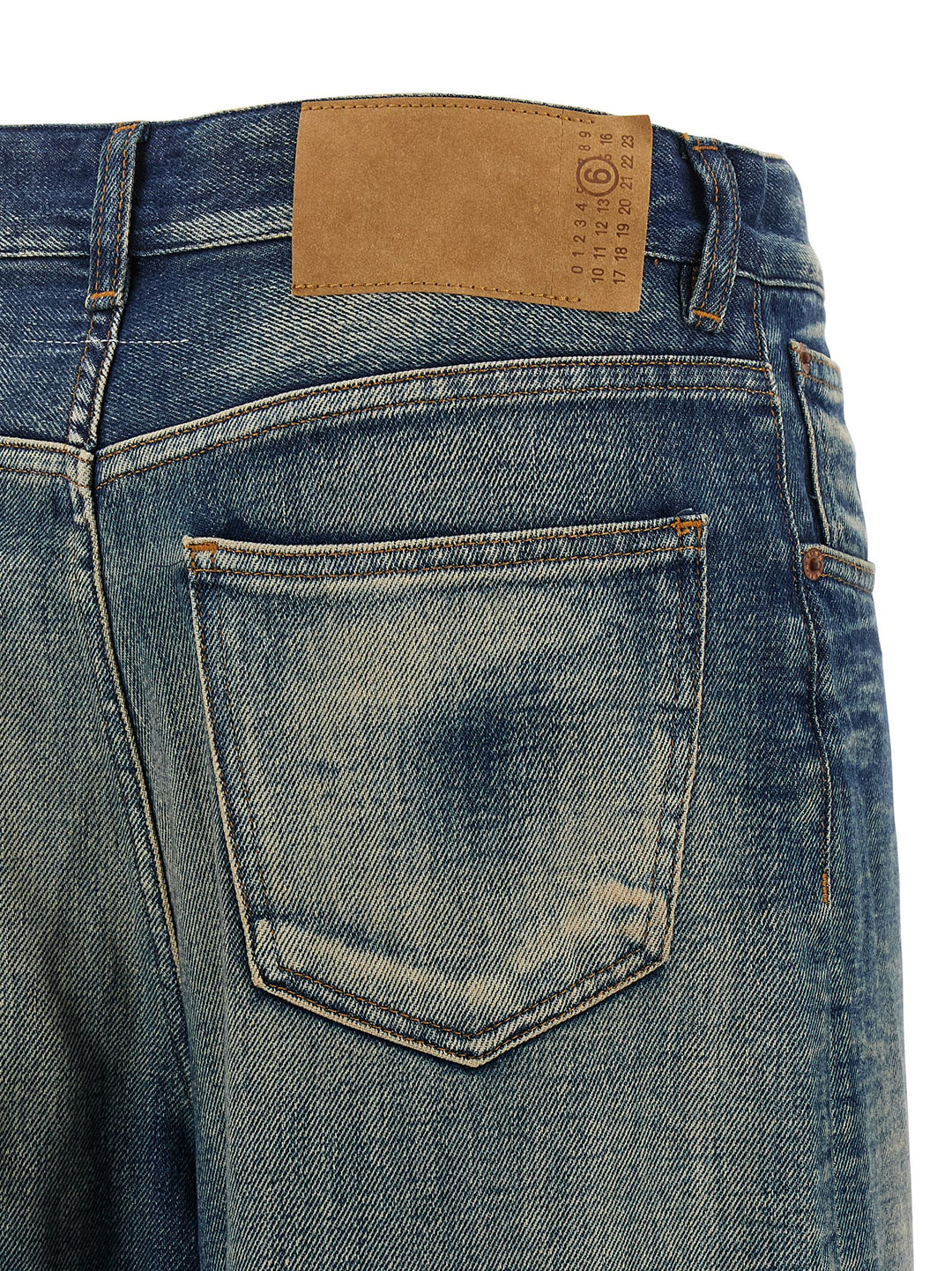 Mm6 Maison Margiela Wide Leg Jeans - Blue | 727b4ab369c5b892200aa5afb893f3c606f74b6d