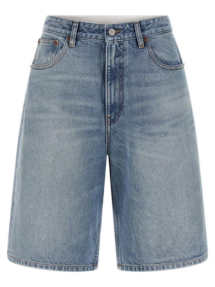 Mm6 Maison Margiela White Carré Bermuda Shorts Bermuda and Short - Light Blue | 85a39b55613ac73424ad1ea2b1c039713681e6e1
