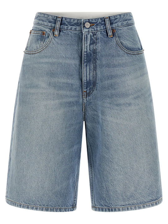 White Carré Bermuda Shorts Bermuda And Short Light Blue