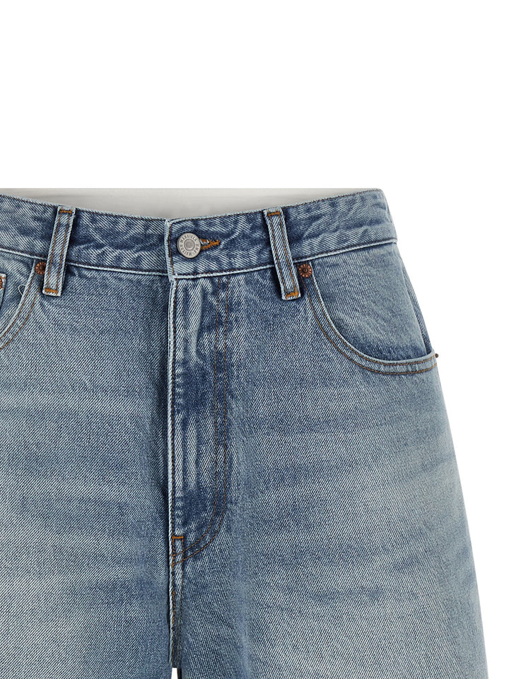 Mm6 Maison Margiela White Carré Bermuda Shorts Bermuda and Short - Light Blue | a542c7ade78573152419092d2690ba428db0bded