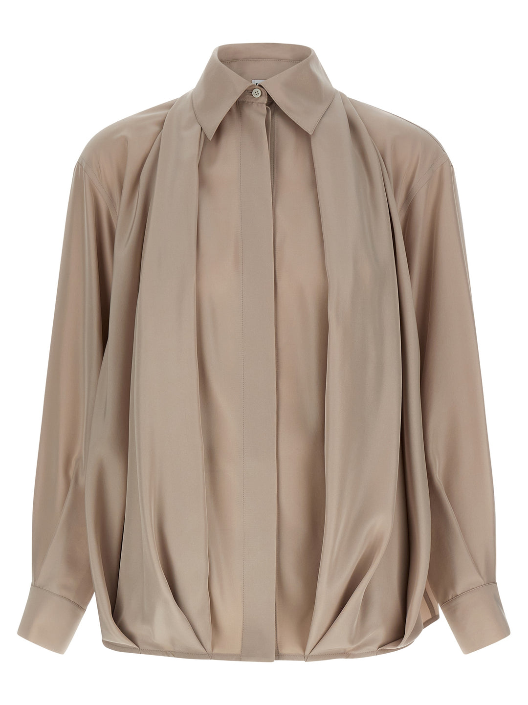 Loewe Silk Draped Shirt Shirt and Blouse - Pink | f625e77e6c300d7abef9fa01913aaf8ce0d3e778