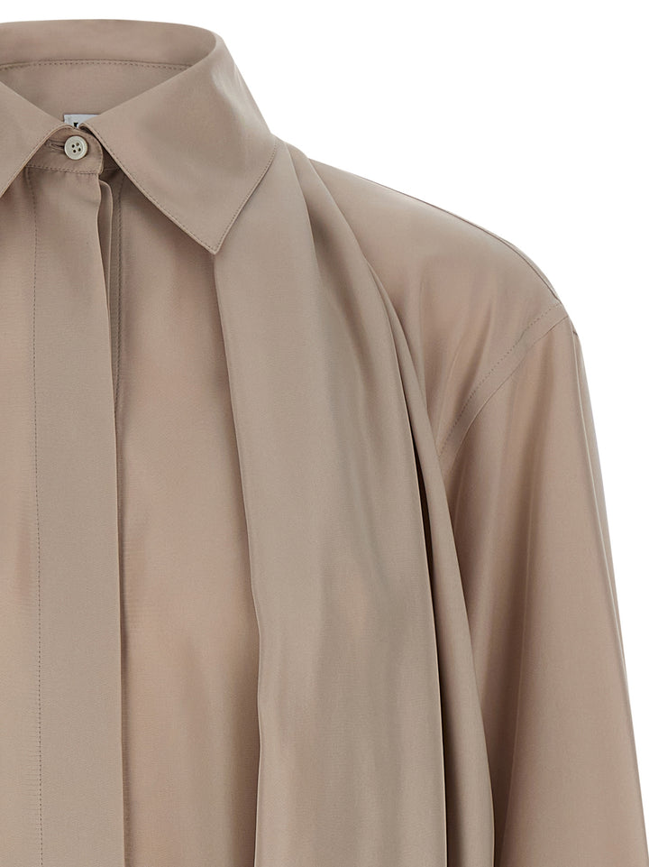 Loewe Silk Draped Shirt Shirt and Blouse - Pink | 0b5666da7066ccb0650d183b8b3eac37866e986e