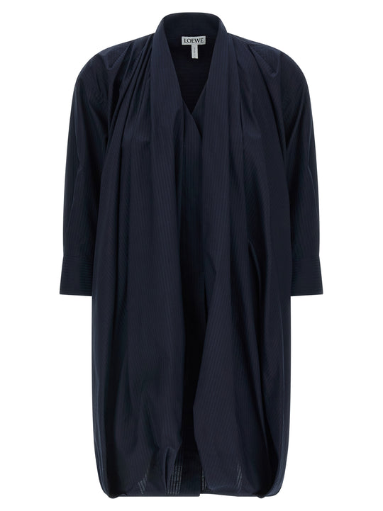Draped Dress Dresses Blue