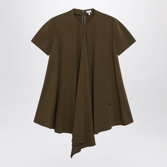 Khaki Green Stretch Viscose Dress