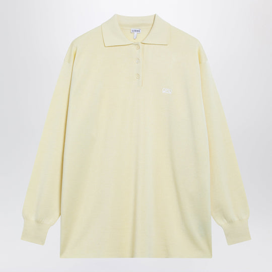 Cashmere And Silk-Blend Polo Sweater In Yellow