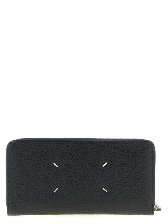 Stitching Logo Wallet Wallets And Card Holders Black
