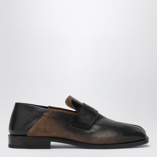 Tabi City Loafers In Suede With Laminated Treatment