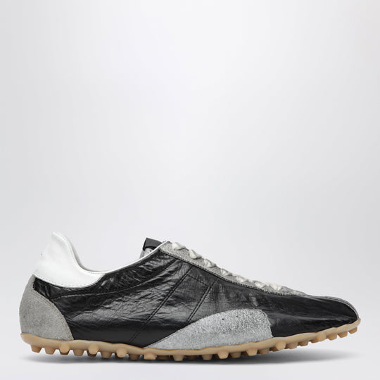 Sprinters Sneakers In Black Leather And Vintage Suede