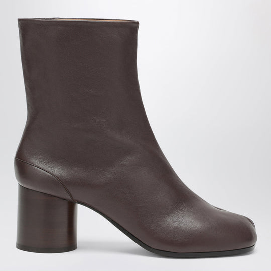 Mocha Brown Tabi Ankle Boots