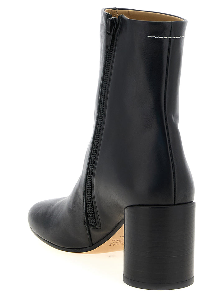 Mm6 Maison Margiela Leather Ankle Boots Boots and Ankle Boots - Black | fae8b996b1ad4e41396b0e5a631518024bdaf50a