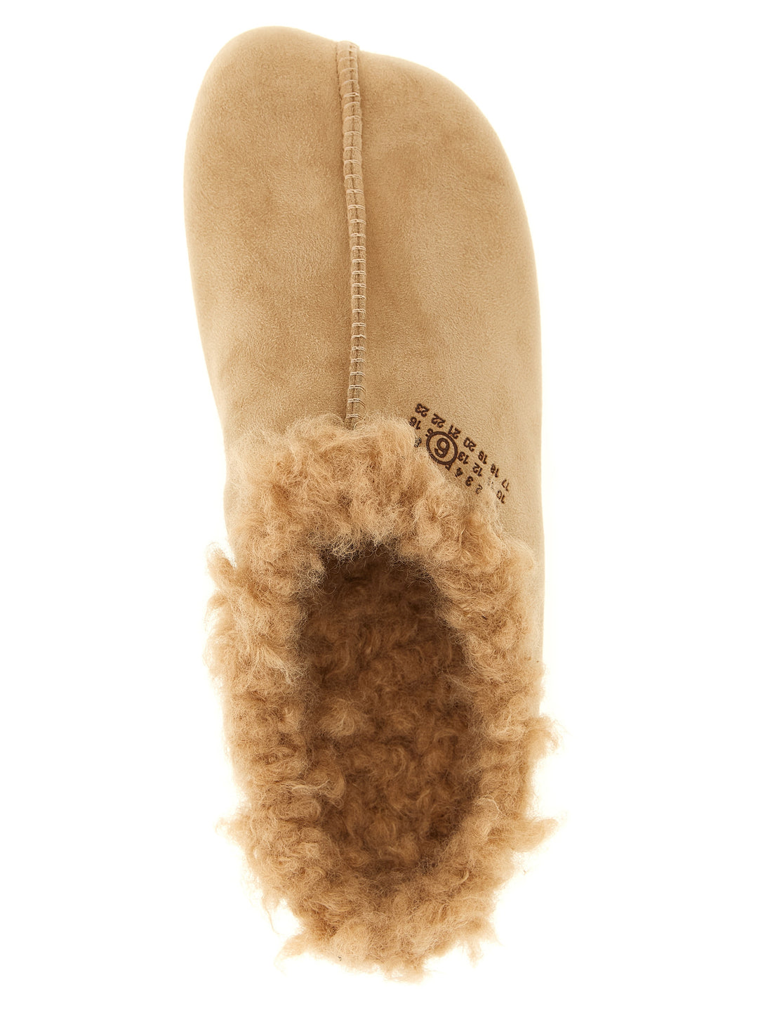 Mm6 Maison Margiela Numeric Signature Mm6 Flat shoes - Beige | 023dd37f2d797f0612a2d97d6b8ff7055c8eabc3