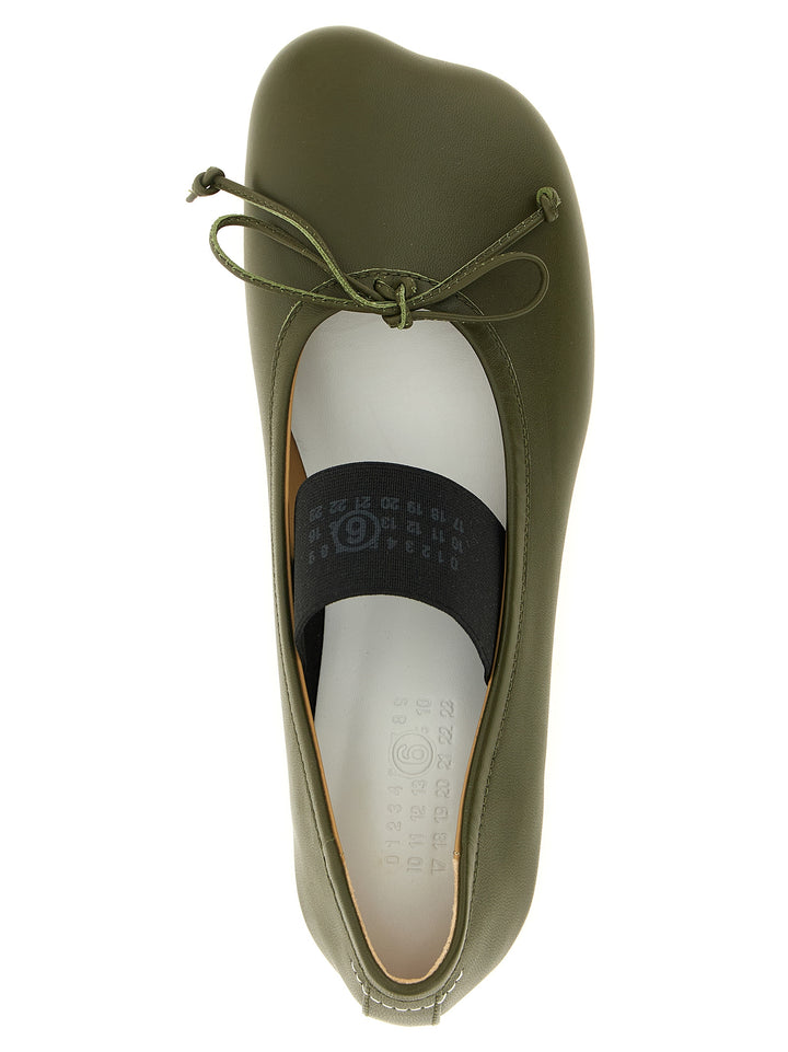 Mm6 Maison Margiela Anatomic Numeric Flat shoes - Green | 2784bfbded4e0ff0e4a5793e606ea2c5778cdd43