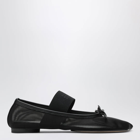 Numeric Anatomic Ballerina Flats In Nylon And Leather Black