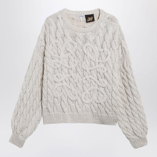 Écru Anagram Sweater In Wool Blend