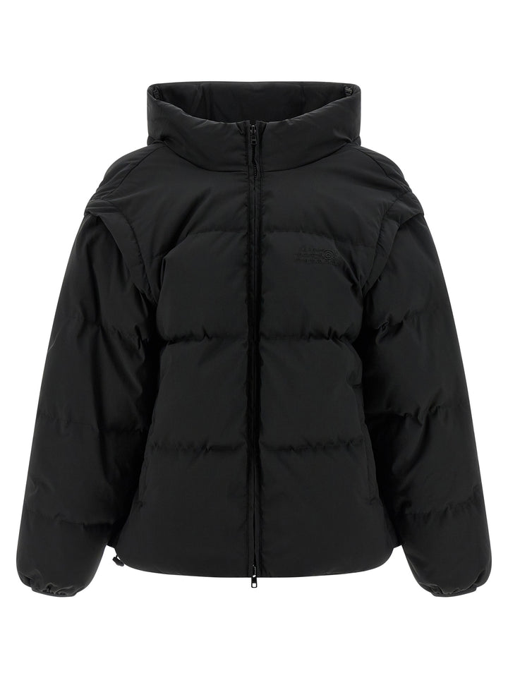 Mm6 Maison Margiela Numeric Signature Mm6 Puffer Jackets - Black | b8253dbeea08b756ab9875cf749534d43e88adb2