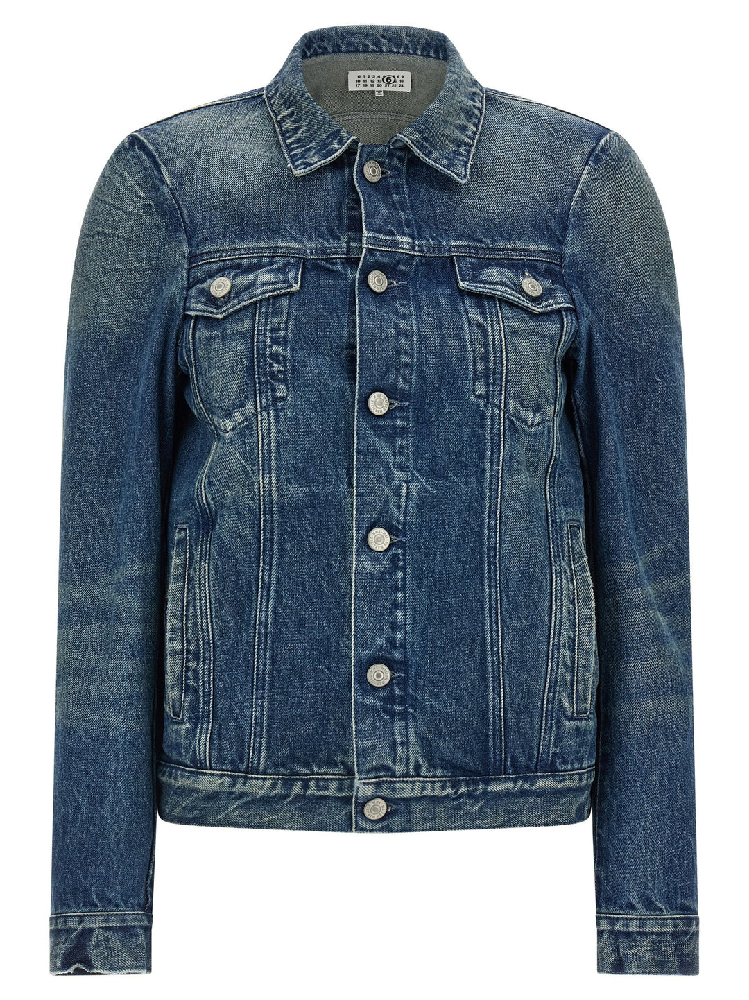 Mm6 Maison Margiela Numeric Signature Mm6 Puffer Jackets - Blue | 9e18d6718b7373329b4972bead60300943093d7e