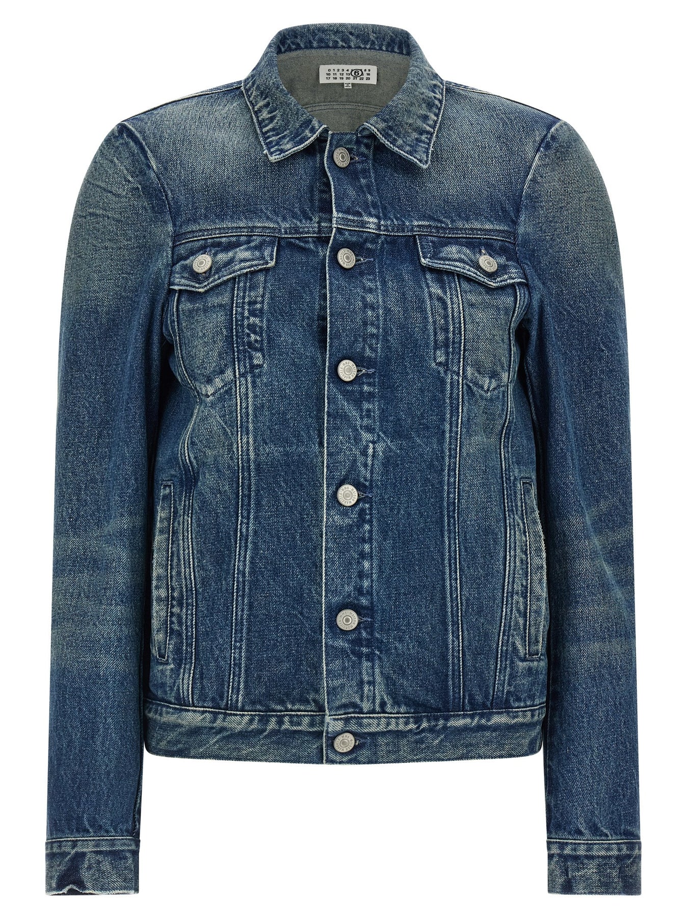 Mm6 Maison Margiela Numeric Signature Mm6 Puffer Jackets - Blue | 9e18d6718b7373329b4972bead60300943093d7e