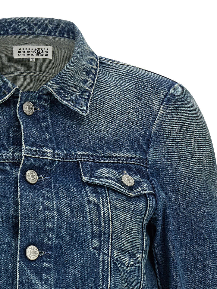 Mm6 Maison Margiela Numeric Signature Mm6 Puffer Jackets - Blue | 6fed5af695fe3e48184455ae35e8f171f128a7e8