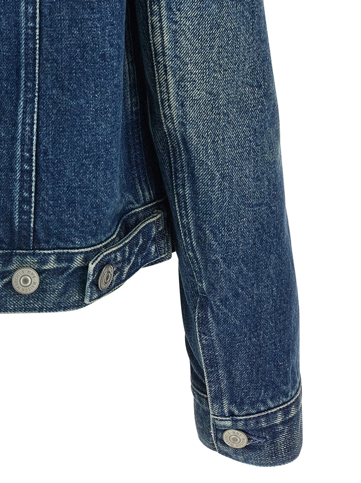 Mm6 Maison Margiela Numeric Signature Mm6 Puffer Jackets - Blue | 0ffecad9926c0de5e5f6281c2c5f6ec28be78260