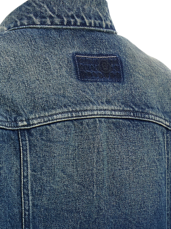 Mm6 Maison Margiela Numeric Signature Mm6 Puffer Jackets - Blue | 38c22c8926f8e3a972d1a067f0c207eb19b269d2