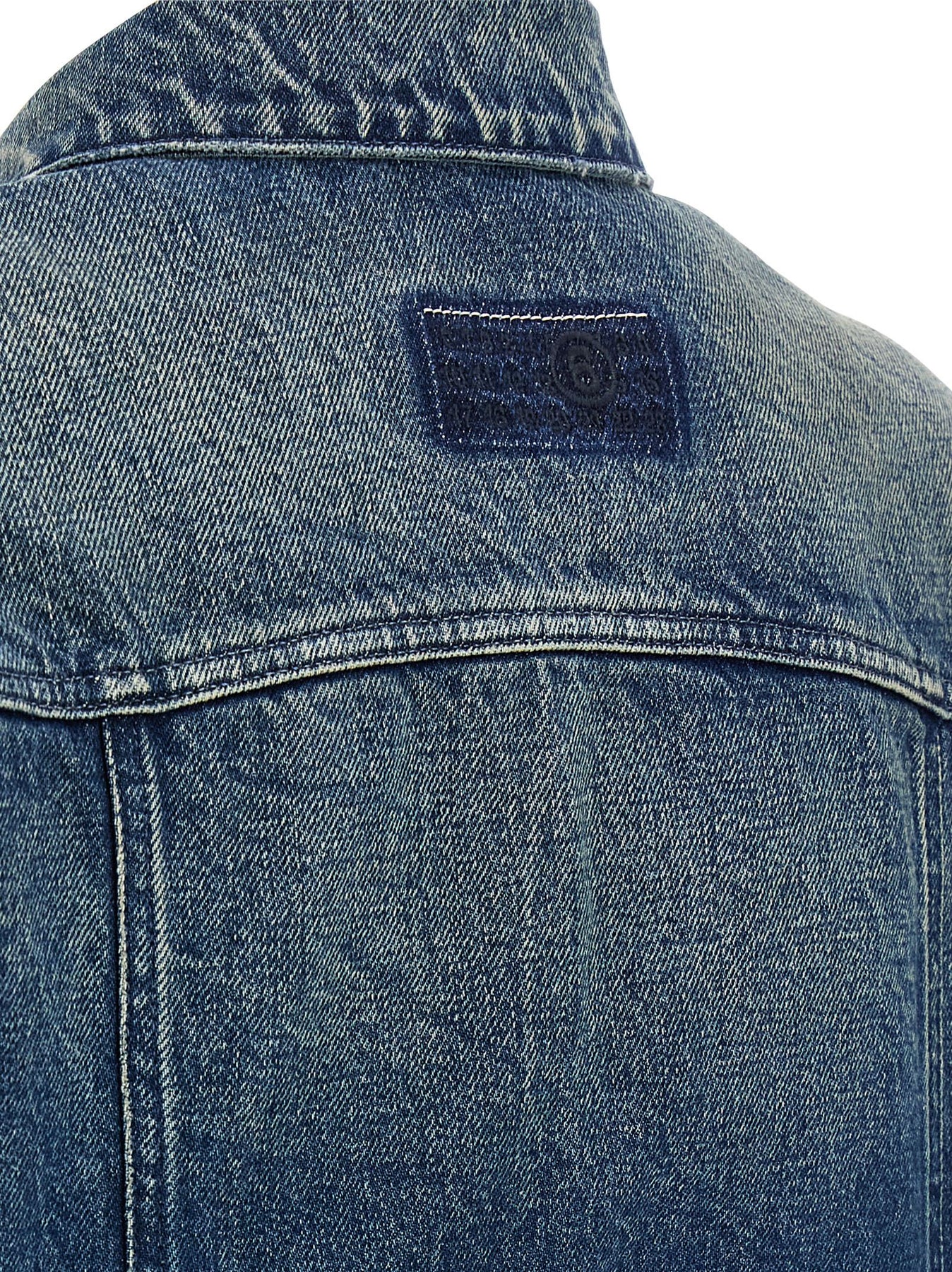 Mm6 Maison Margiela Numeric Signature Mm6 Puffer Jackets - Blue | 38c22c8926f8e3a972d1a067f0c207eb19b269d2