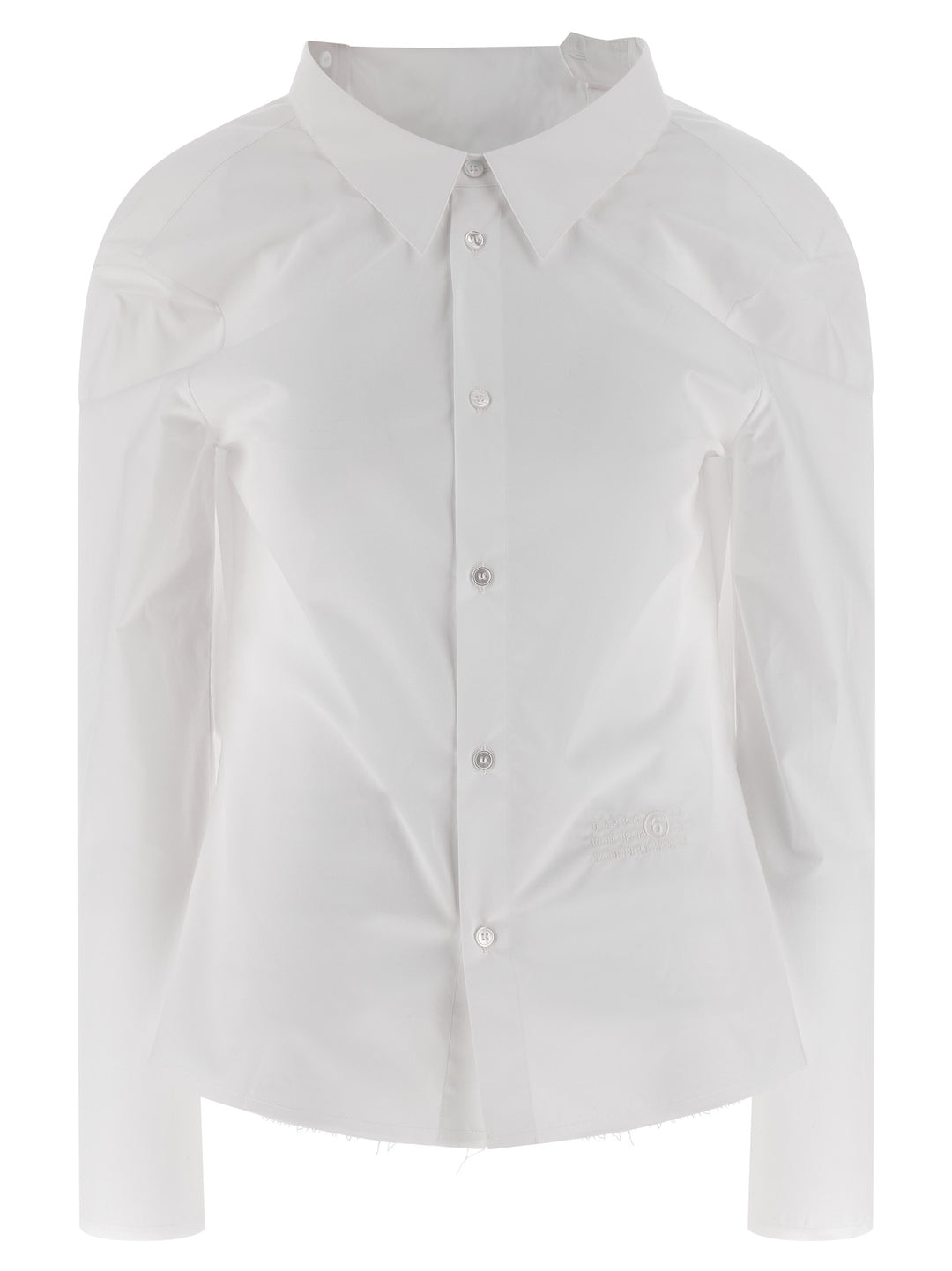 Mm6 Maison Margiela Numeric Signature Mm6 Shirt and Blouse - White | 8a10ca395cf383e1cacdb3daa2d5b9e5fb01a3d3