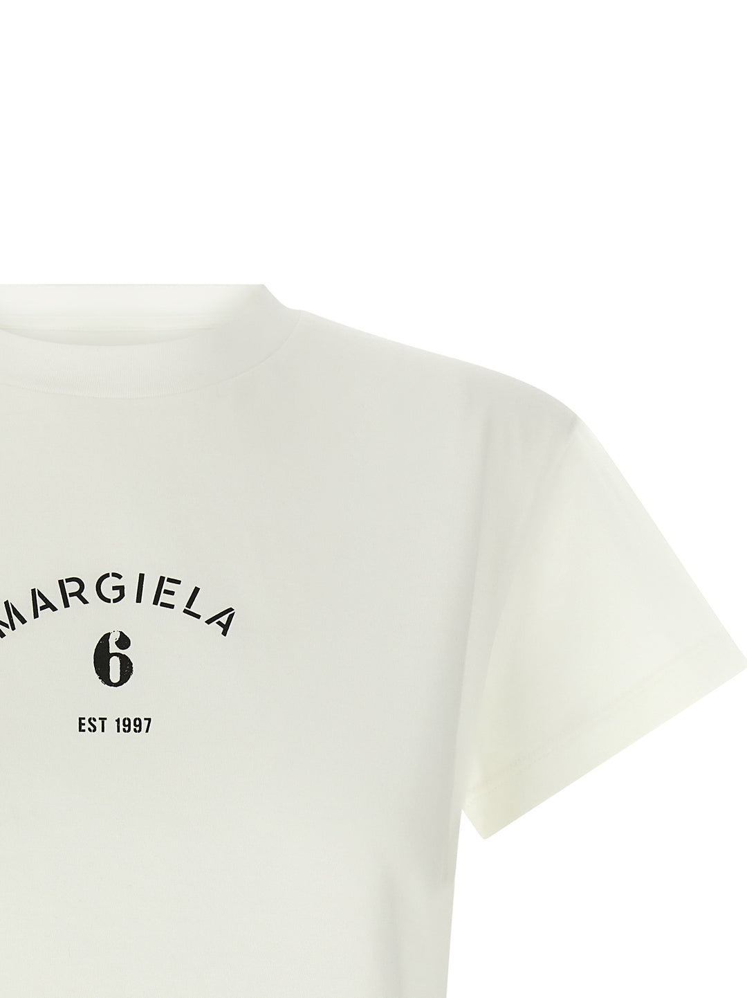 Mm6 Maison Margiela Logo Print T-shirt - White | e4f0412af1c7abadf4f0fbf995cf0d9398d6f407