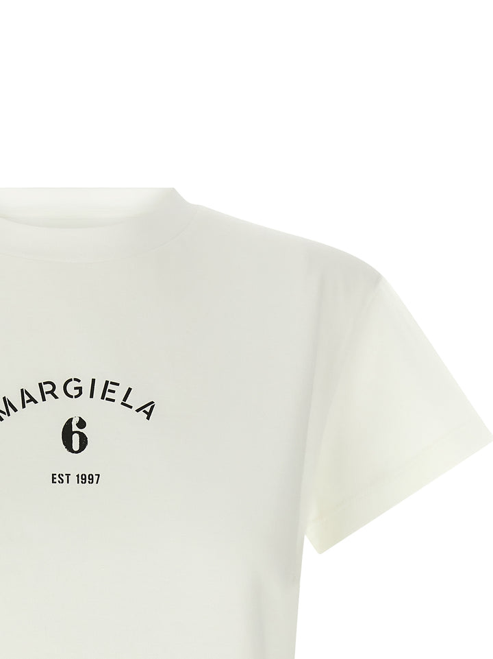Mm6 Maison Margiela Logo Print T-shirt - White | e4f0412af1c7abadf4f0fbf995cf0d9398d6f407