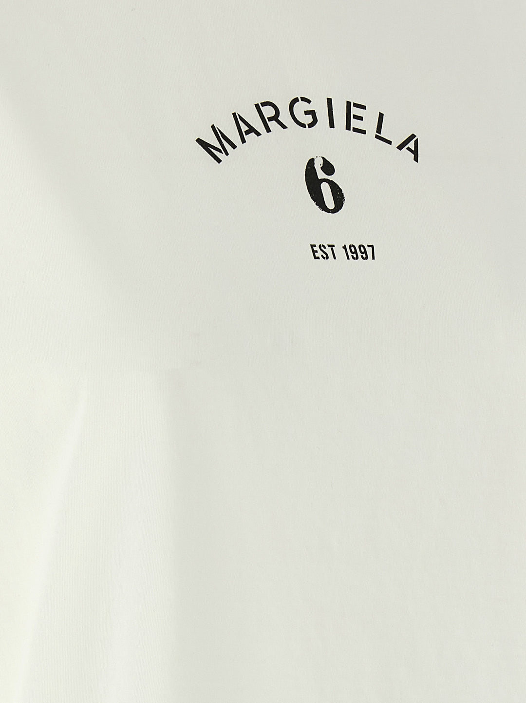 Mm6 Maison Margiela Logo Print T-shirt - White | 8604f6d6ad8df5f313343f5c62710ba765c81fd3