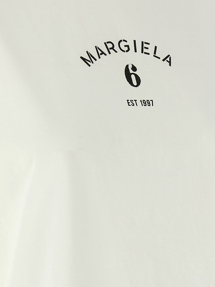 Mm6 Maison Margiela Logo Print T-shirt - White | 8604f6d6ad8df5f313343f5c62710ba765c81fd3