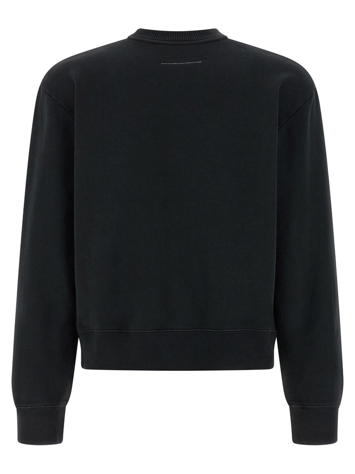 Mm6 Maison Margiela Numeric Signature Mm6 Sweatshirt - Black | a884ca2b28e83fc46d85bf2eec50ecfb25973406