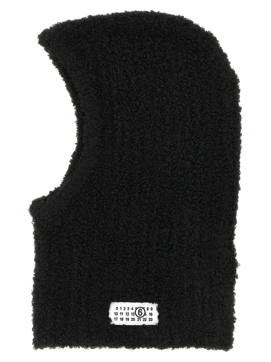 Bouclé Balaclava With Logo Hats Black