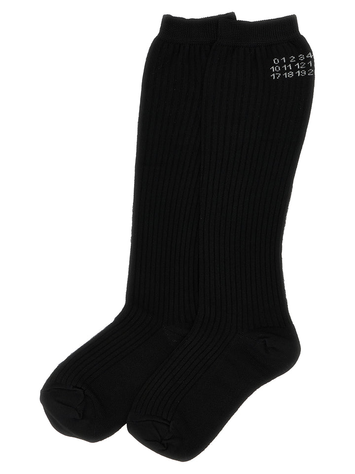 Mm6 Maison Margiela Bootleg Socks - Black | b6dfa334b79069b1c4bdf60171c4b4bde77f2757