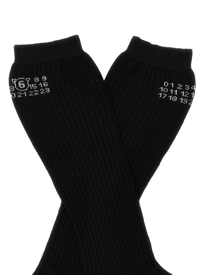 Mm6 Maison Margiela Bootleg Socks - Black | 70e95f373f69a7a8fb2f7ee48ef60d51de03b115
