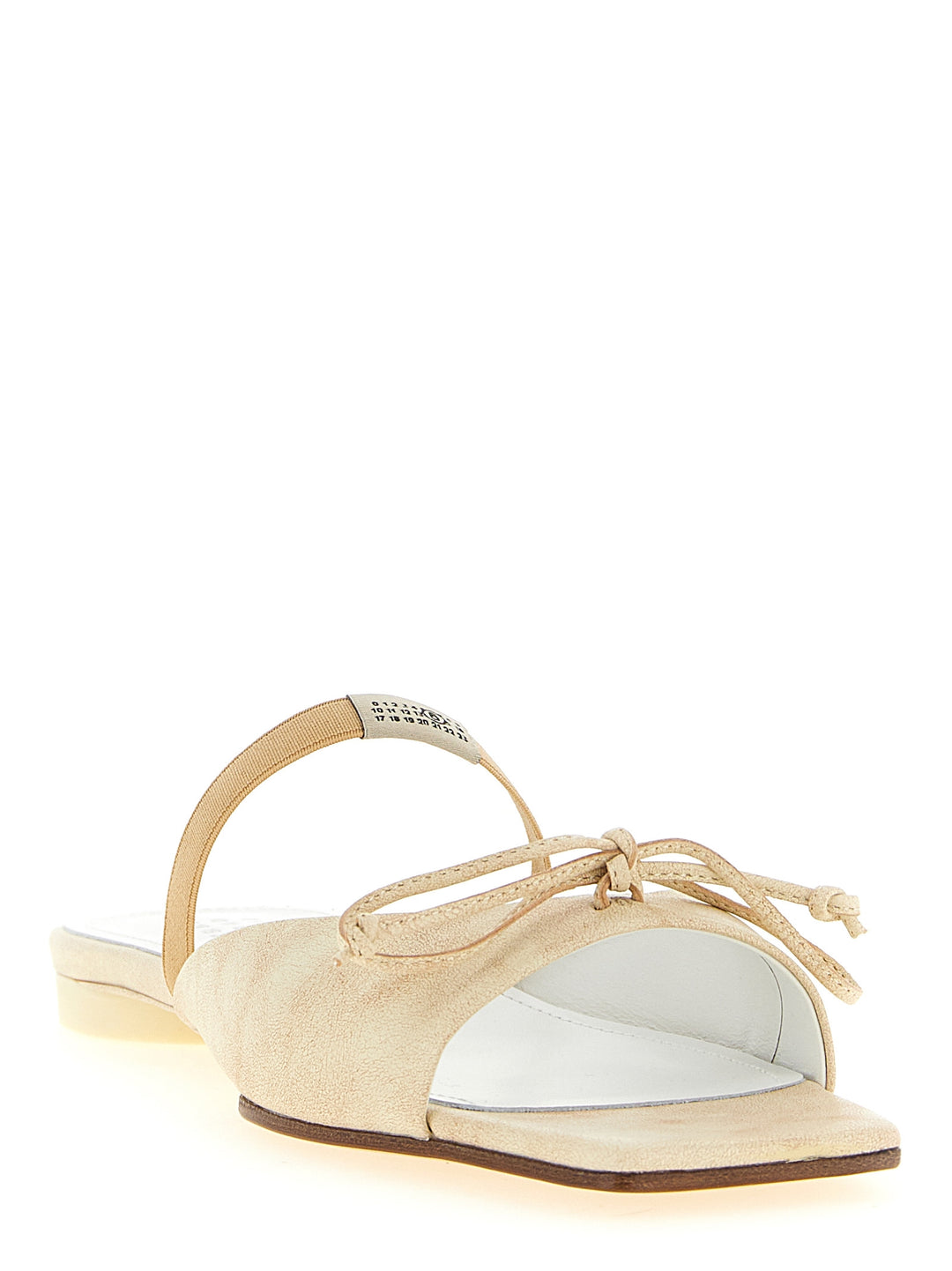 Mm6 Maison Margiela Squared Toe Sandals - Beige | db74fa355e09ab028e90e4e8c2e09c1a83103dfa