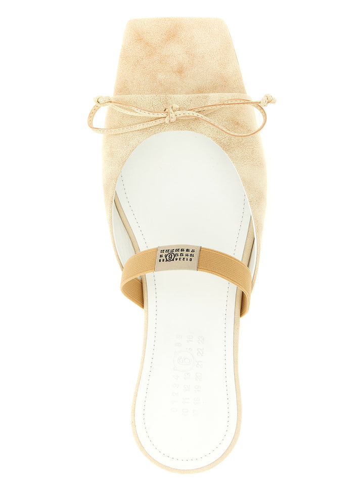 Mm6 Maison Margiela Squared Toe Sandals - Beige | 5a810387ce69b3d87dc5993fd0bcb7a022e8db7d