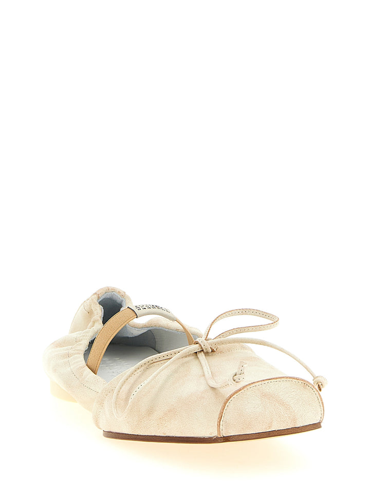 Mm6 Maison Margiela Square Toe Ballet Flats Flat shoes - Beige | e7b4ed0c2bbf2fb5978984788840b428bb42660f