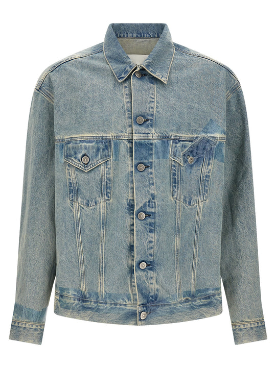 Taped Puffer Jackets Blue