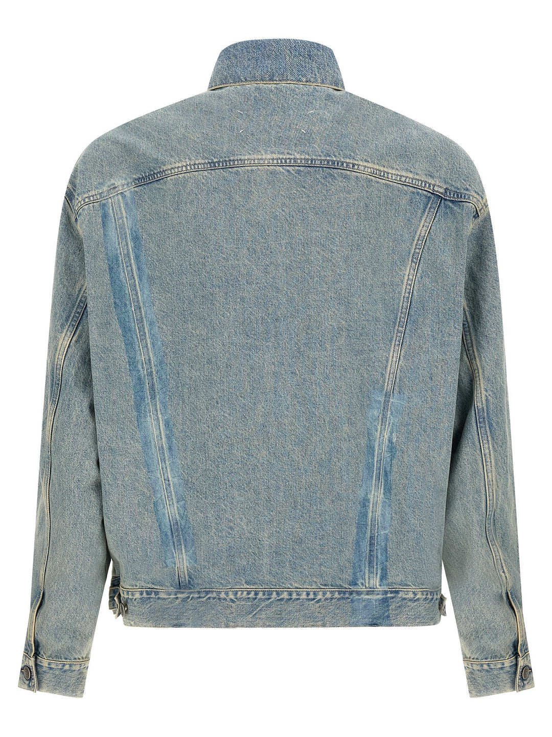 Maison Margiela Taped Puffer Jackets - Blue | e470354510ba0290d952317ebfe812b3ff786bdf