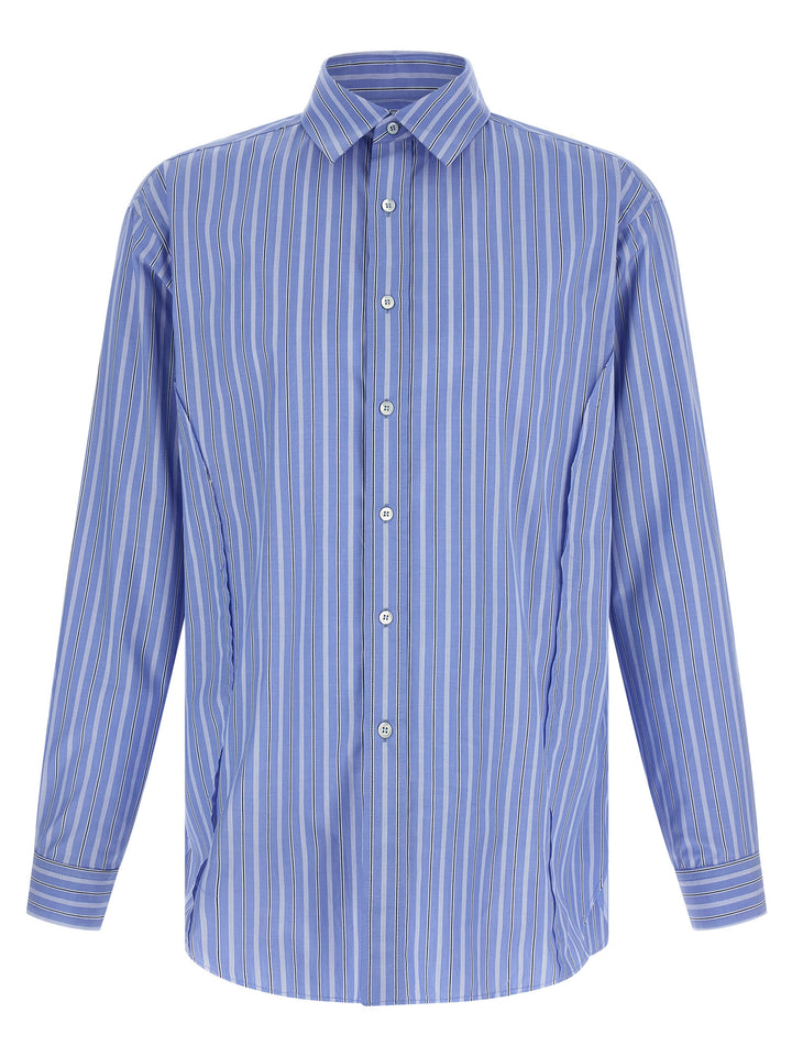 Maison Margiela Striped Cotton Shirt Shirt and Blouse - Light Blue | 0a739809c613ae52cd3c22fb4f086f5e561a00df