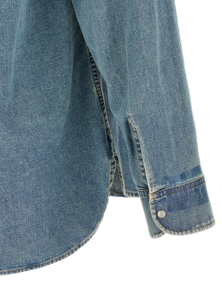 Maison Margiela Taped Shirt and Blouse - Blue | f7a884bb55bfe7242a60deeca29f77d82375d208
