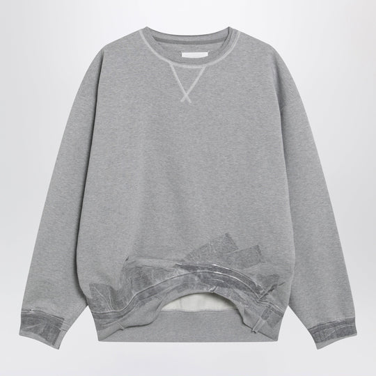 Taped Cotton Jersey Sweatshirt In Grey