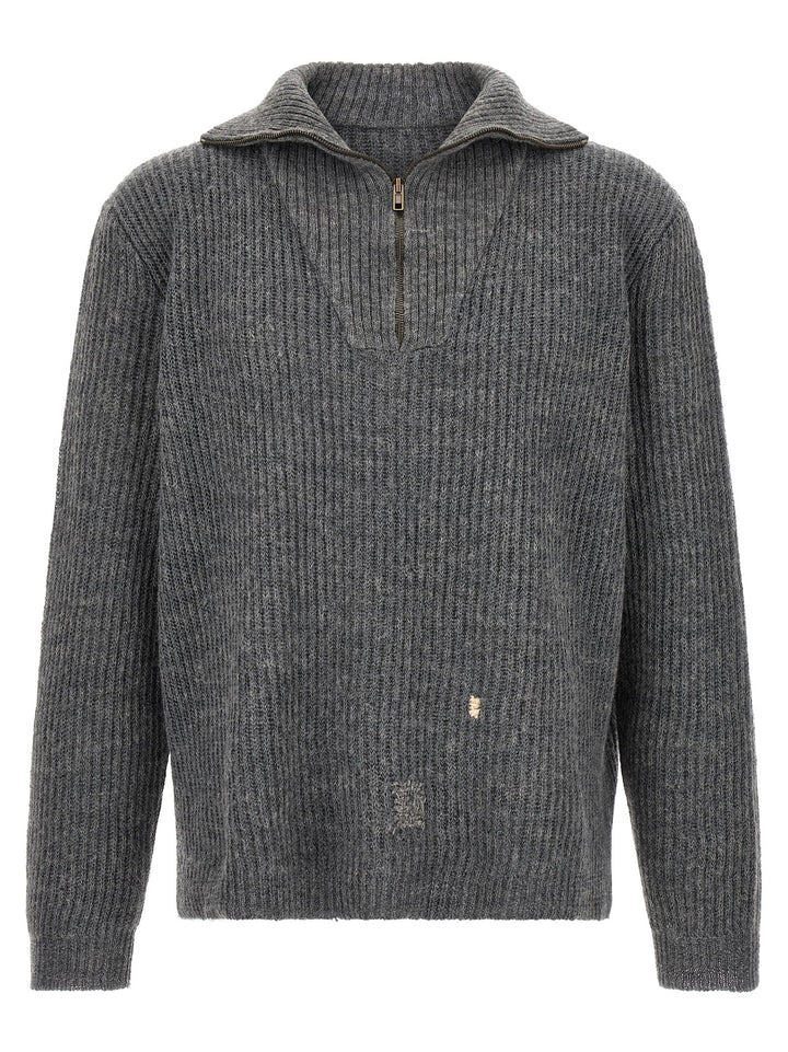 Maison Margiela Mending Sweater Sweaters and Cardigans - Gray | bf7d66419f3663f6ea4d393ea84d80cb294e4484