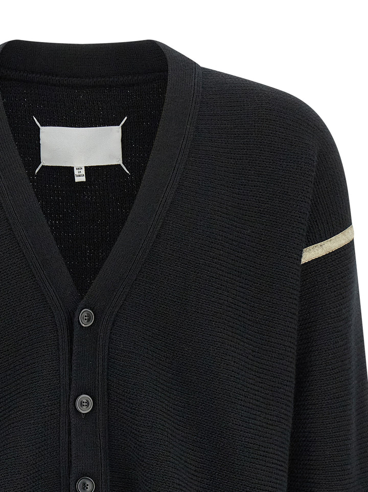 Maison Margiela Elbow Patch Cardigan Sweaters and Cardigans - Black | 9df43895e2a4da574fcb3f135f80983b164b43e3