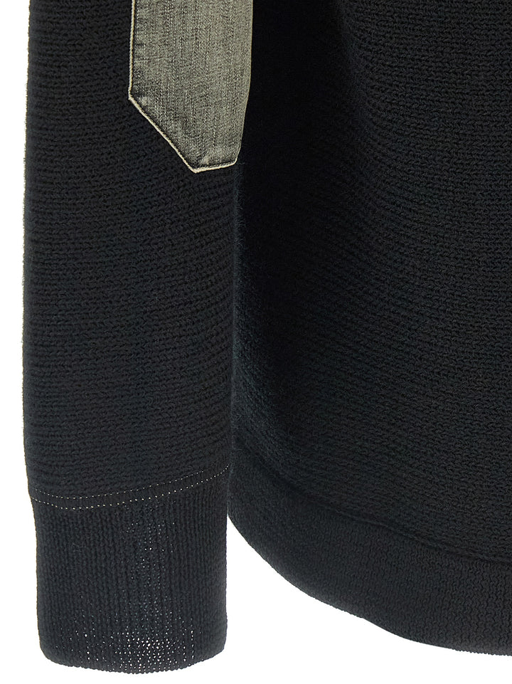 Maison Margiela Elbow Patch Cardigan Sweaters and Cardigans - Black | 4eed0a0d620ed35f9167d63f9d05f3dfda15b59c