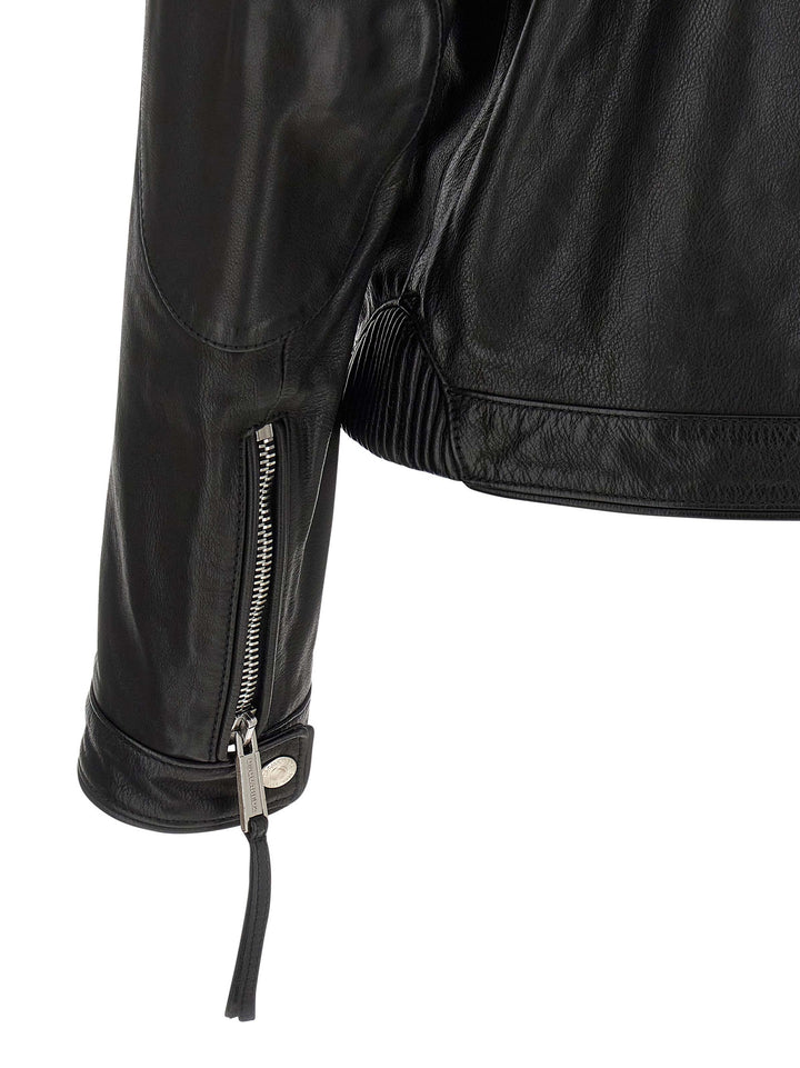 Dsquared2 Dsquared2 X Ducati Capsule Leather Jacket Puffer Jackets - Black | db789cde2eeb99acae9b11aa2cd7a71791d21f25