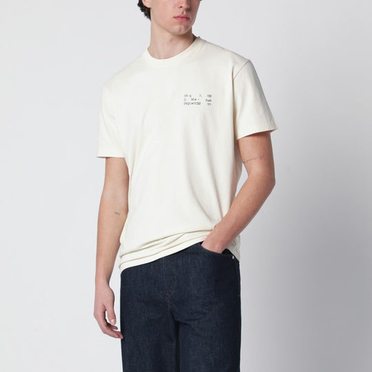 Ivory T-Shirt With Logo Print